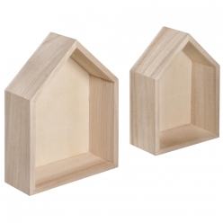 cadres maison 14x10x4 cm125x85x4 cm lot de 2 pieces