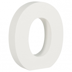 mdf chiffre 0  blanc