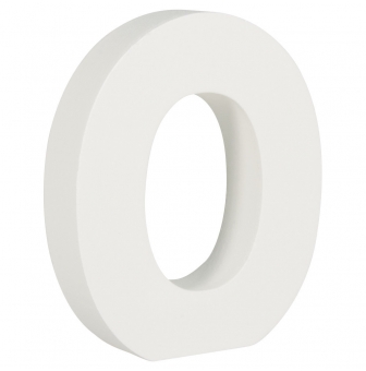 mdf chiffre 0  blanc