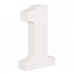 mdf  chiffre 1 blanc
