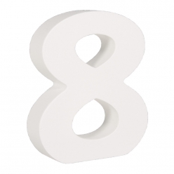 mdf  chiffre 8 blanc
