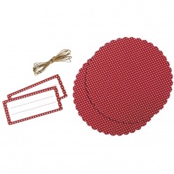 kit deco pour pot de confiture dots 2 pieces