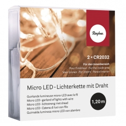 guirlande lumineuse micro  led avec fil 130 cm 10 lum