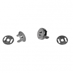 fermoir de sac magnetique argente 2 pieces