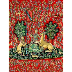 canevas penelope antique dame a la licorne la vue 65x80cm