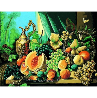 canevas penelope antique composition de fruits 65x80cm