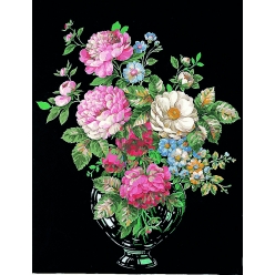 canevas penelope antique vase de fleurs 65x80cm