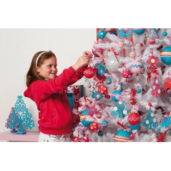 set de 39 boules blanches de noel a decorer