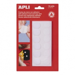 fermeture scratch ronde noir 12 pieces