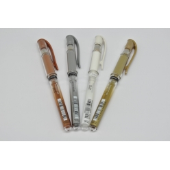 stylos metallisees pointe moyenne roller encre gel 4 pieces