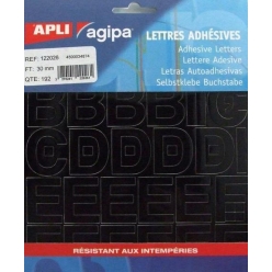 alphabet et symboles autocollant 30 x 22 mm noir