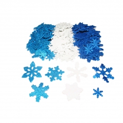 sticker en mousse flocons de neige pailletes 240 pieces