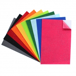 feutrine pailletee adhesive 20 x 29 cm assort 10 coupons
