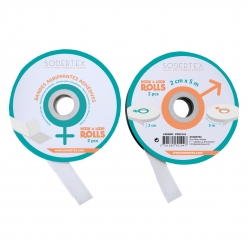fermeture scratch adhesive 2 cm x 5 m blanc