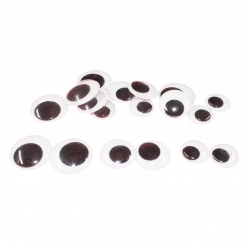 yeux mobiles maxi adhesifs noirs 18 pieces