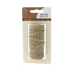 cordon cuir beige 2mm x 15m