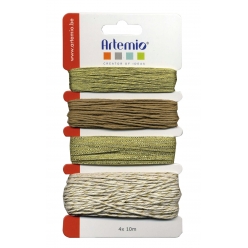 ficelle et ruban dore 4 pieces