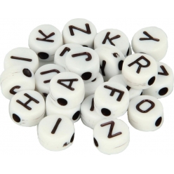 perle de alphabet 7mm couleurs vives 300 pieces