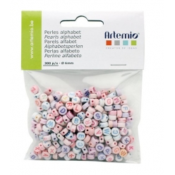 perle de alphabet 6mm rond 300 pieces