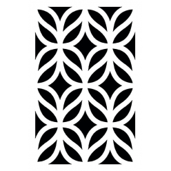 pochoir 10x15 cm geometrique feuilles