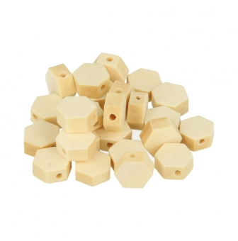 perle bois lucy hexagone 10x47mm 25 pieces