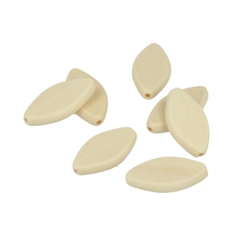 perle bois lucy petale 15x30mm 7 pieces