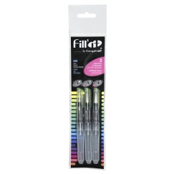 pinceaux a reservoir rechargeable set de 3 pointes assorties