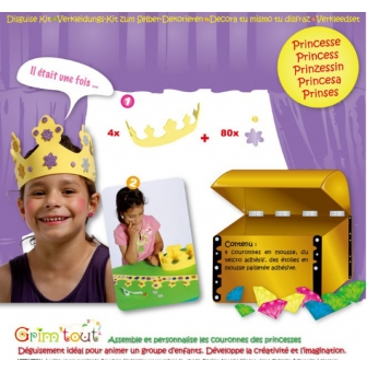 set princesse 4 couronnes en mousse a decorer