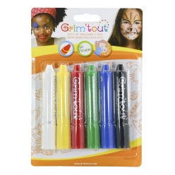 grim tout lot de 6 sticks de maquillage  couleurs basiques