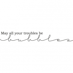 tampon en bois may all your troubles 2x10cm