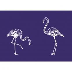 pochoir my style 2 flamingos a5