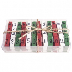 chiffres calendrier de l avent en bois pince a linge
