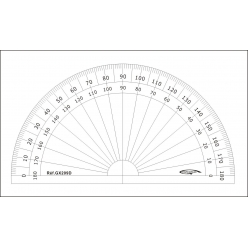 rapporteur 12 cercle degres o 10 cm