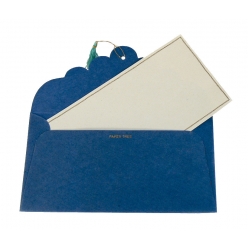 cartes papier coton pour enveloppe cadeau 19x10 cm ivoireor 5 pieces
