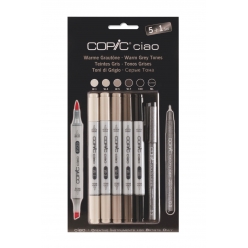 set 51 copic ciao gris chauds avec multiliner