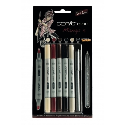 set 51 copic ciao manga 5 avec multiliner teintes foncees