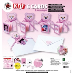 kit 6 cartes avec nounours et enveloppes