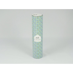 mt casa 20 cmx10m motif petits carreaux tile blue