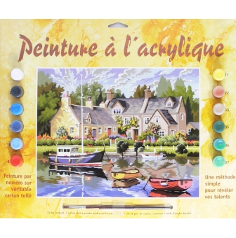 peinture par n maisons bretonnes