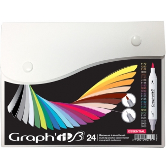 graph it brush et extrafine 24 marqueursessential