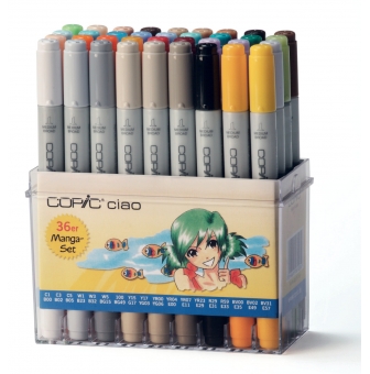 set copic ciao 36 couleurs manga