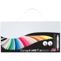 graph it brush et extra fine set 36 marqueurs  essential