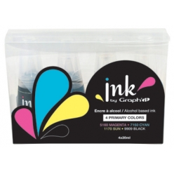 ink by graph it 4 recharges d encre primary colours