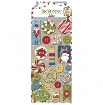 boutons fantaisies dear santa 21 piece