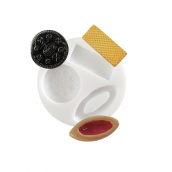 moule en silicone mini biscuits et gaufrette