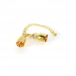 embout cloche avec fermoir bronze 8mm