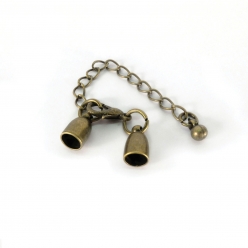 embout cloche avec fermoir or 5mm