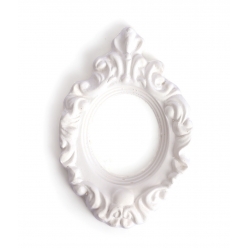 mini cadre en platre ovale baroque
