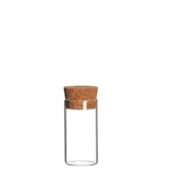 tube verre 65cm avec bouchon liege