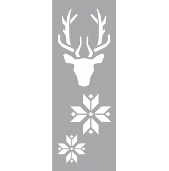 pochoir 15 x 40 cm tete de cerf
